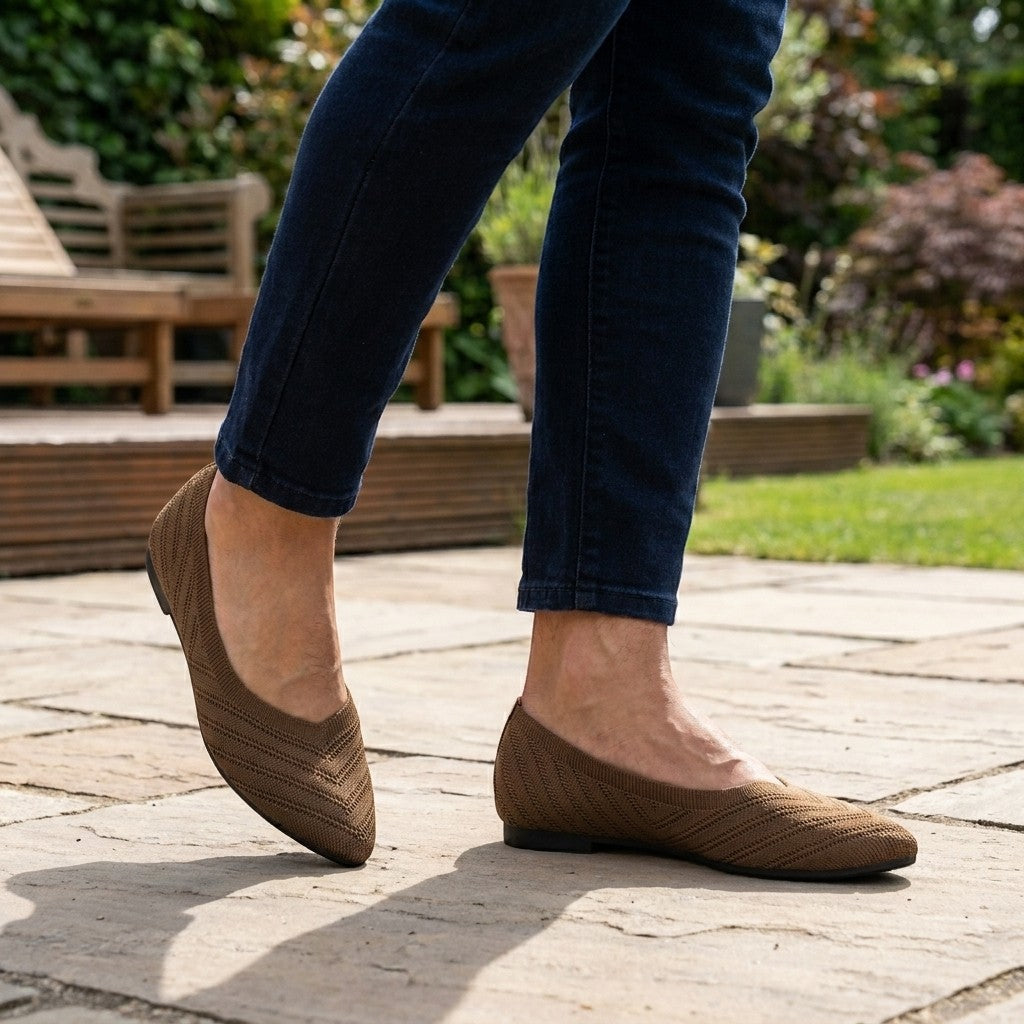 Womens High-Quality Synthetic Leather Flat Shoes | Comfortable Chic Casual Footwear 1