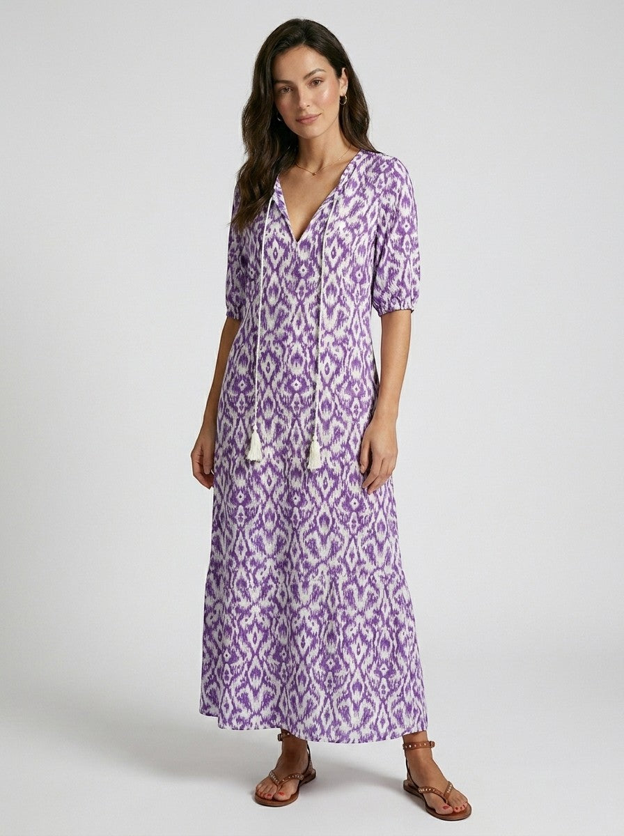 Robe longue bohème légère pour femme | Style estival vintage élégant