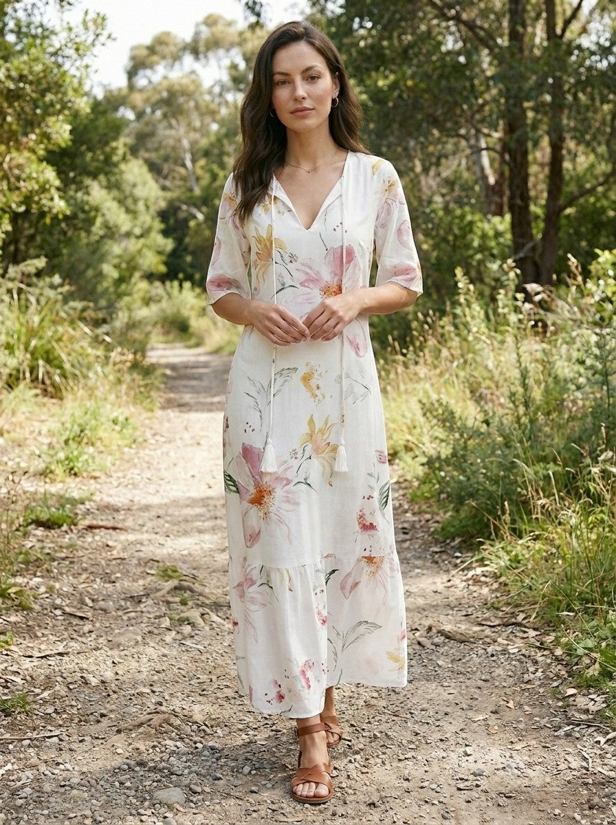 Women's Lightweight Bohemian Maxi Dress | Elegant Vintage Summer Style