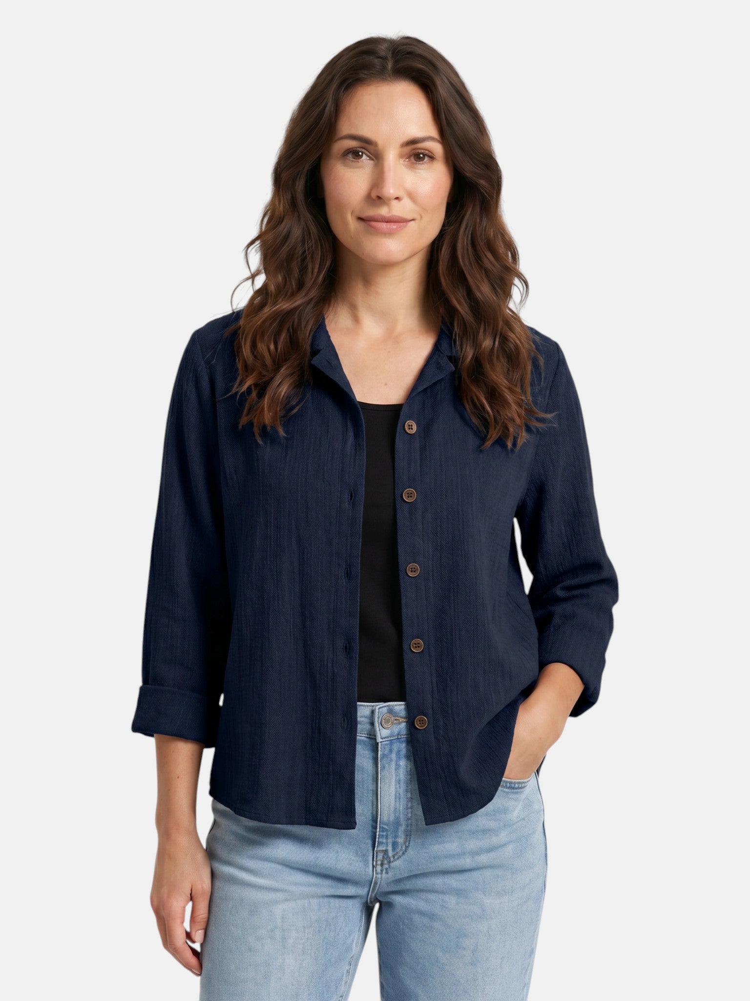 Canotta leggera da donna in misto cotone | Strato estivo casual e comodo