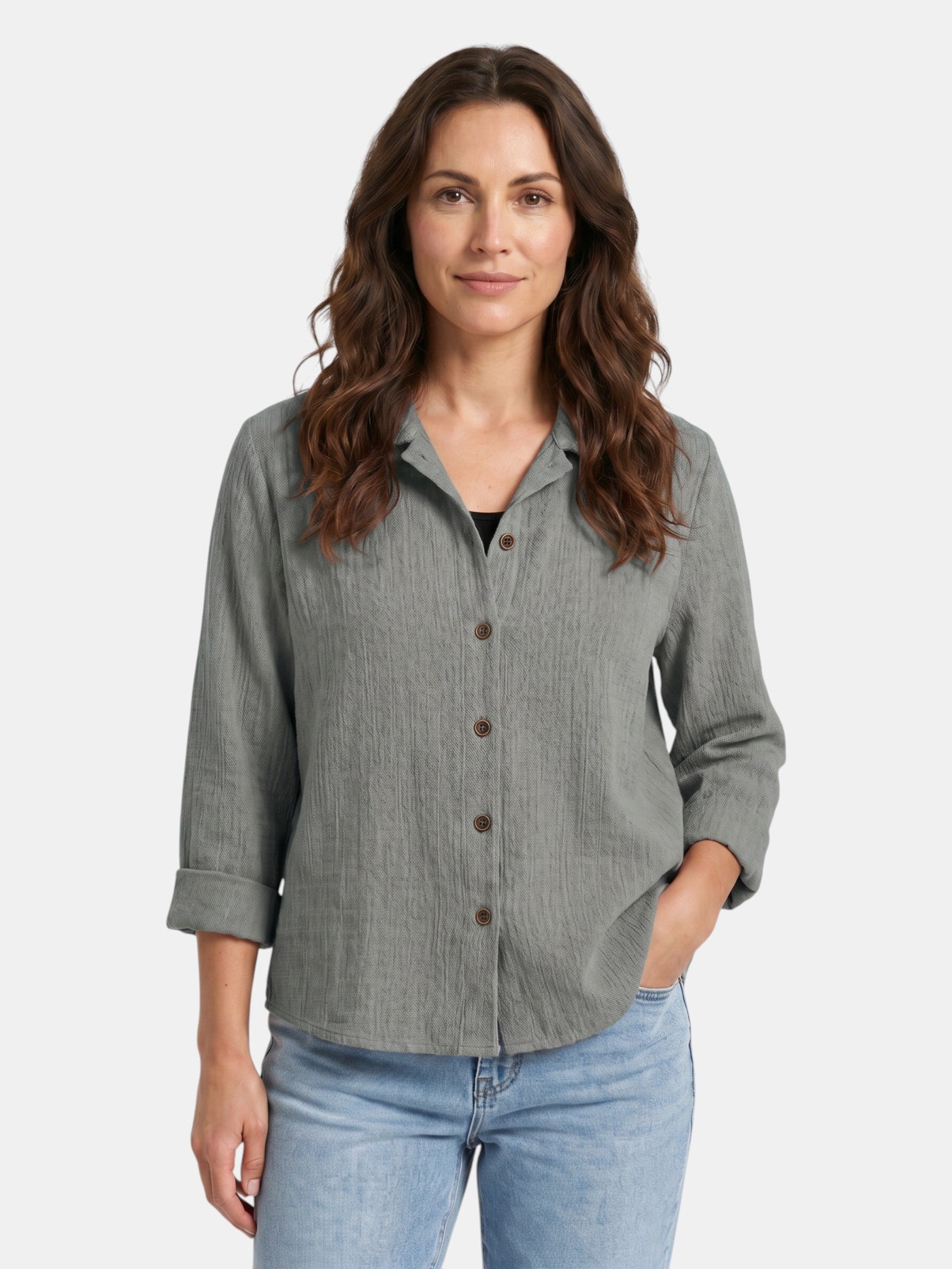 Canotta leggera da donna in misto cotone | Strato estivo casual e comodo