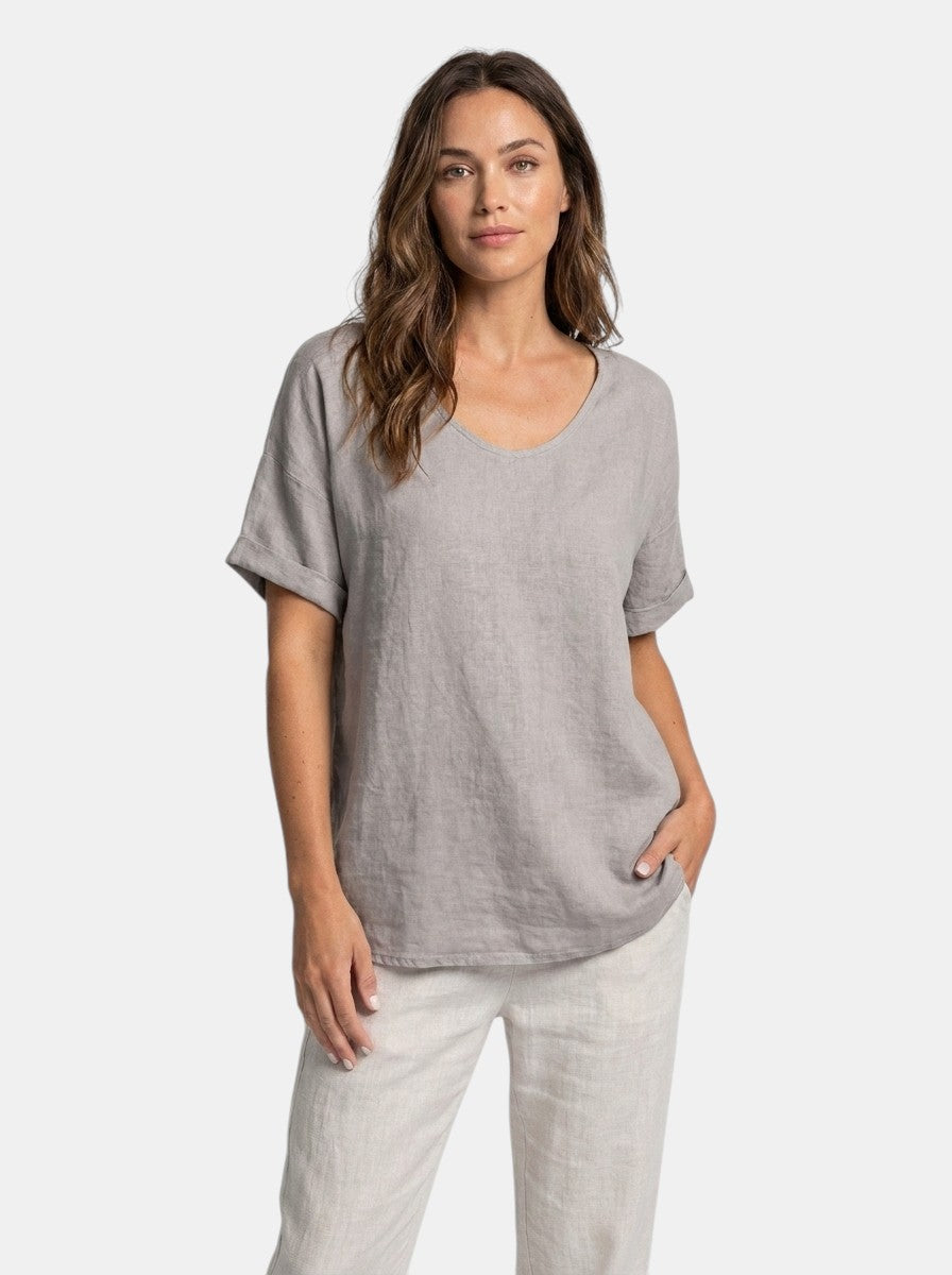 Blusa leggera da donna in cotone | Top estivo casual a vestibilità comoda