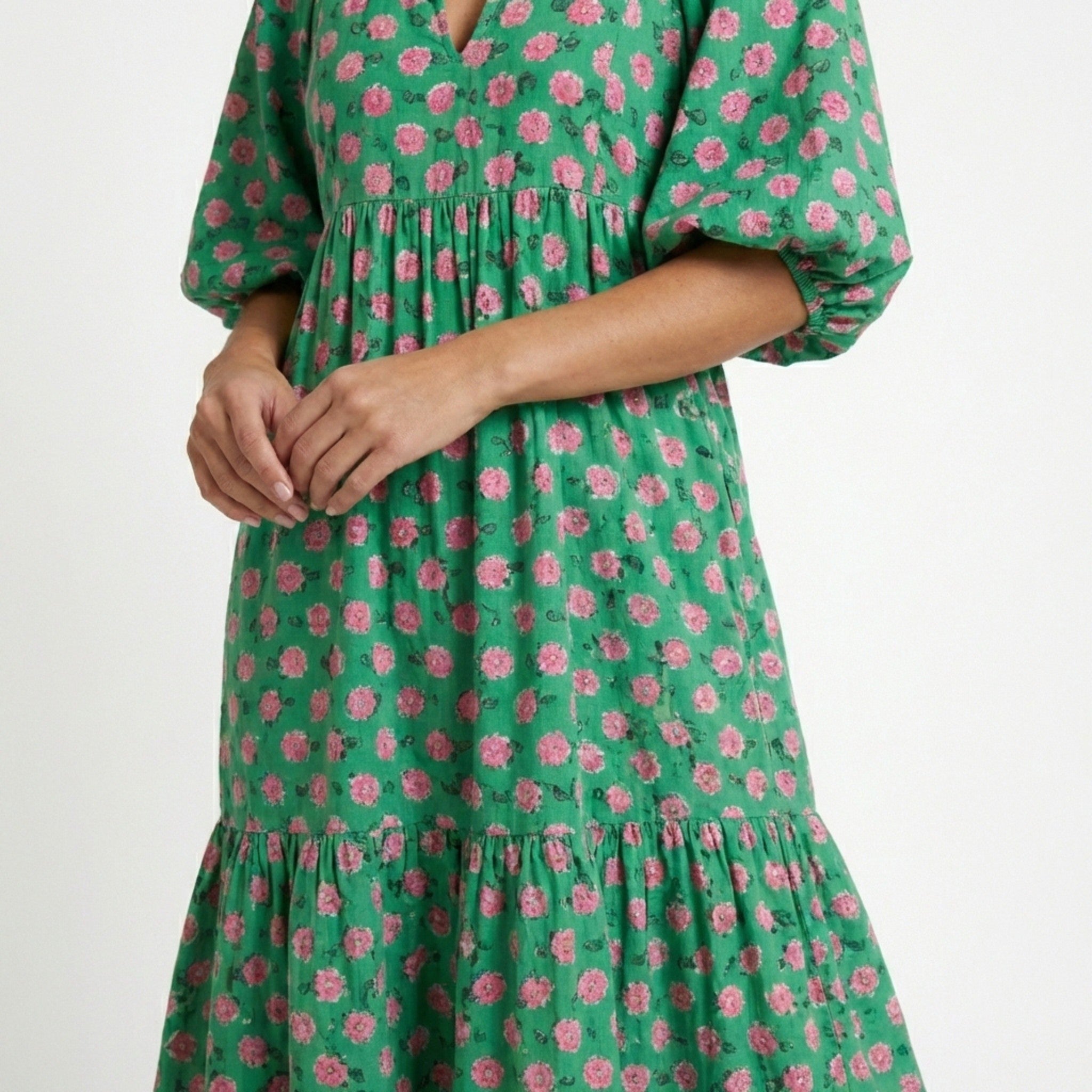 Womens Lightweight Cotton Spring Dress | Elegant Flowy Casual Outfit 6
