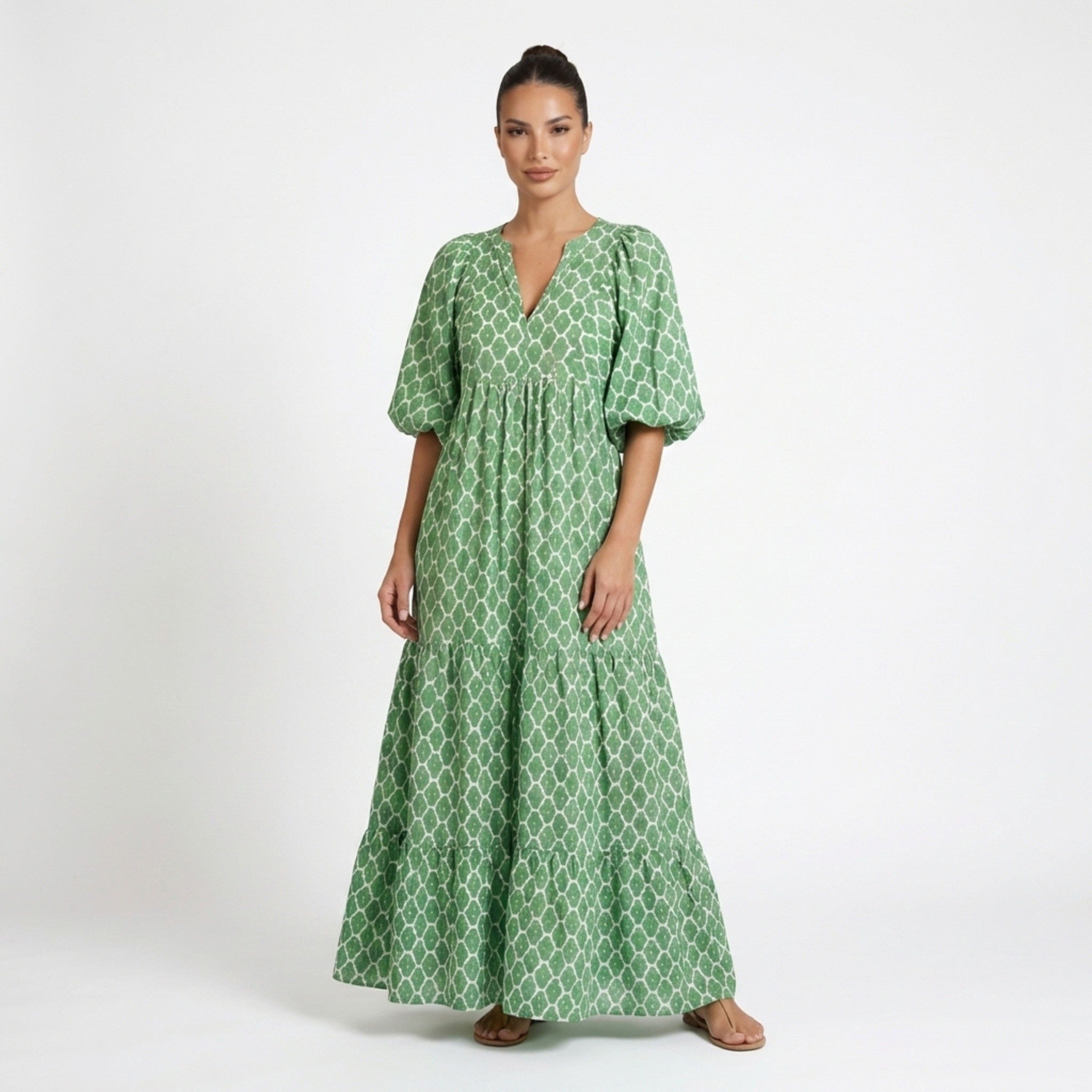 Womens Lightweight Cotton Spring Dress | Elegant Flowy Casual Outfit 3