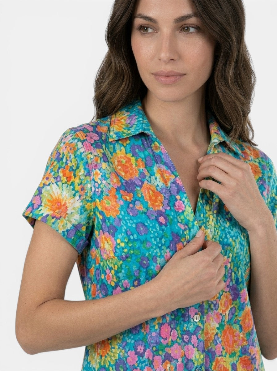 Women's Lightweight Cotton Summer Dress | Elegant Boho Chic Flowy Style