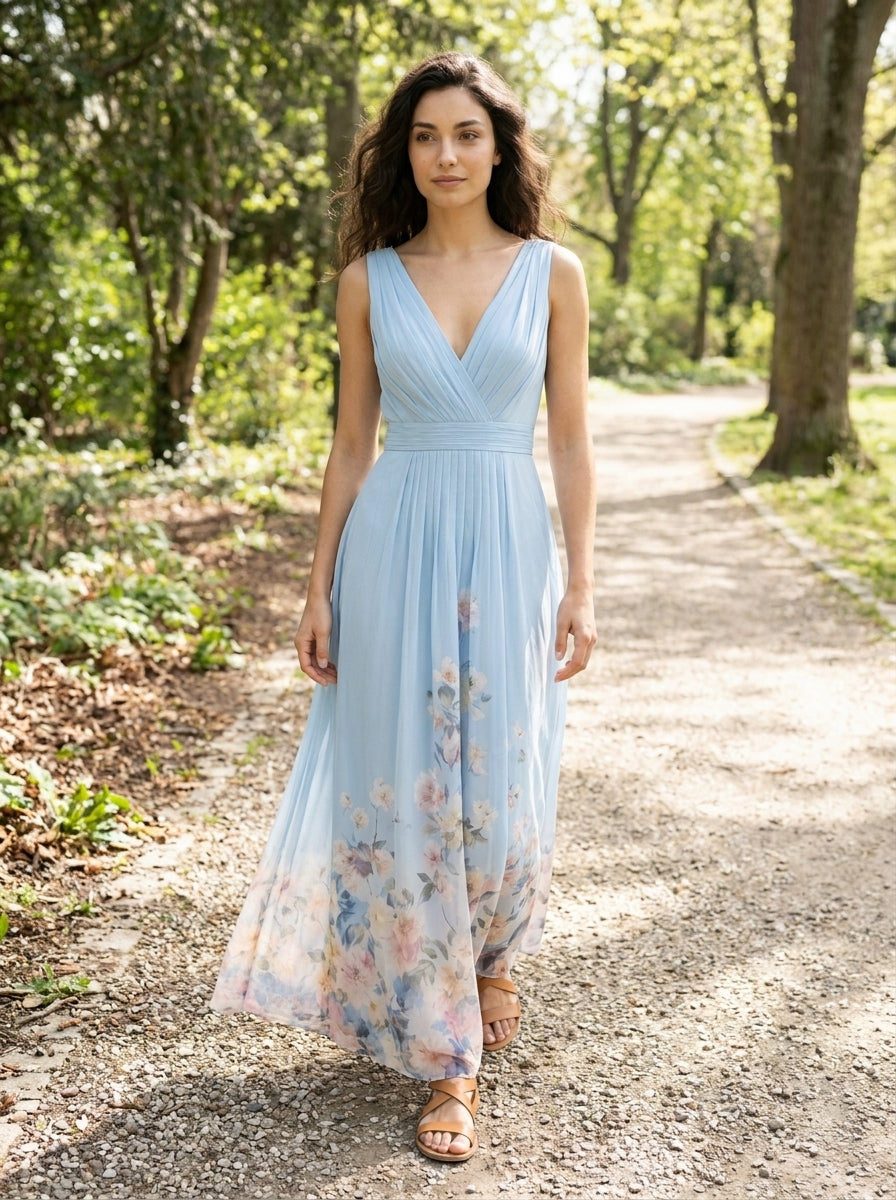 Robe d'été légère et élégante pour femme | Tenue maxi blanche aérienne et flatteuse