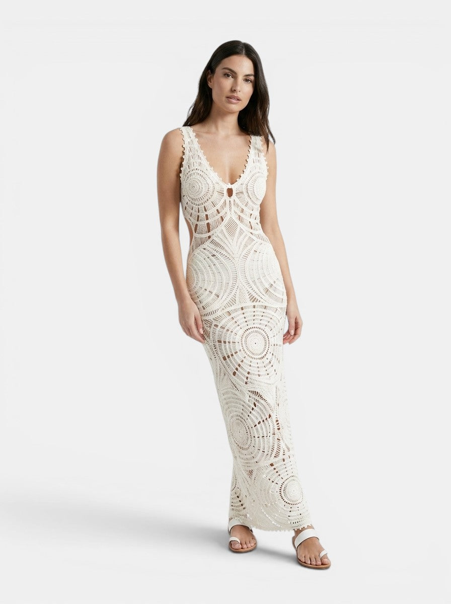 Women's Lightweight Fabric Summer Dress | Elegant Figure-Softening Maxi Wrap Dress