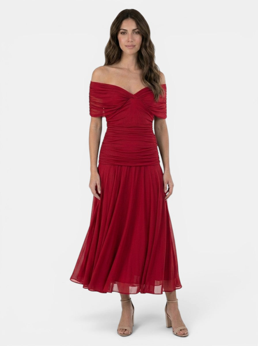 Robe longue légère à fleurs pour femme | Décolleté en V élégant avec taille plissée pour l'été