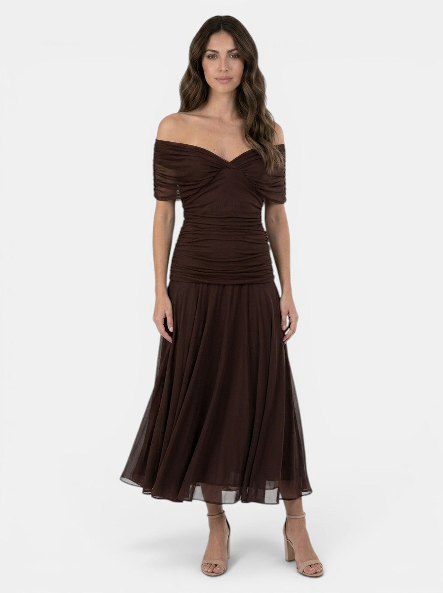 Robe longue légère à fleurs pour femme | Décolleté en V élégant avec taille plissée pour l'été