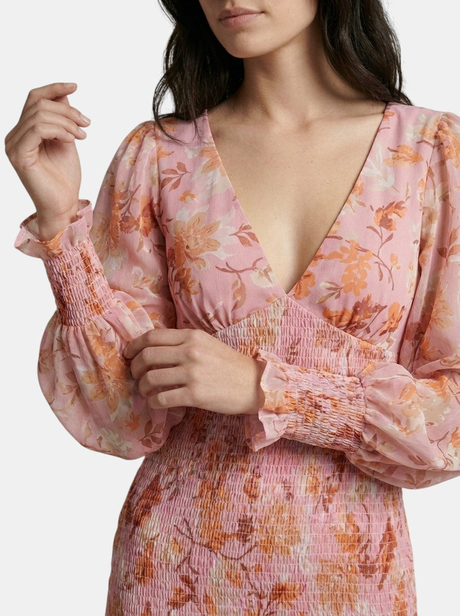 Robe d'été légère à fleurs pour femme | Coupe fluide élégante pour occasions spéciales