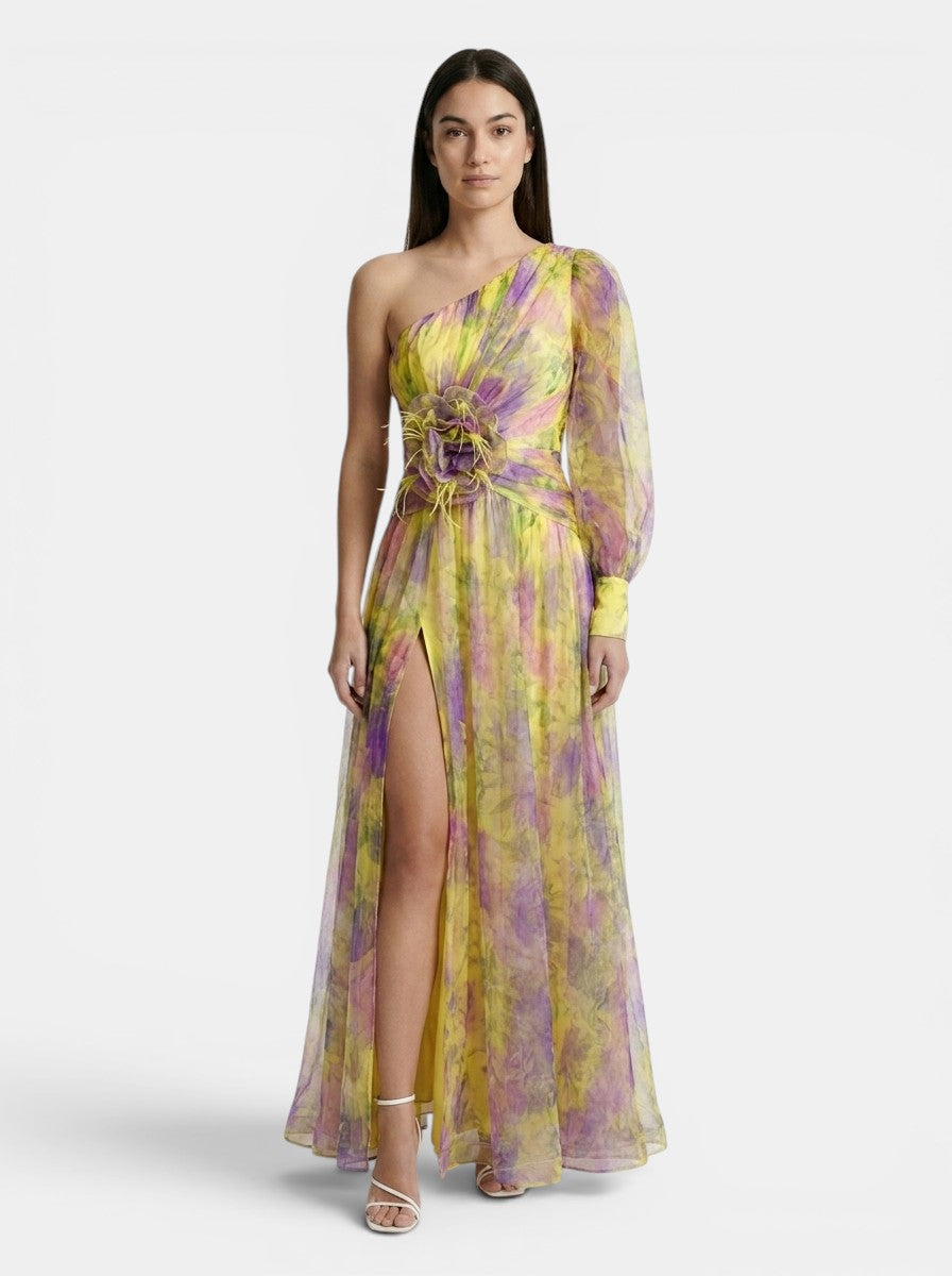 Abito avvolgente leggero da donna con spacco | Elegante abito da sera per occasioni formali
