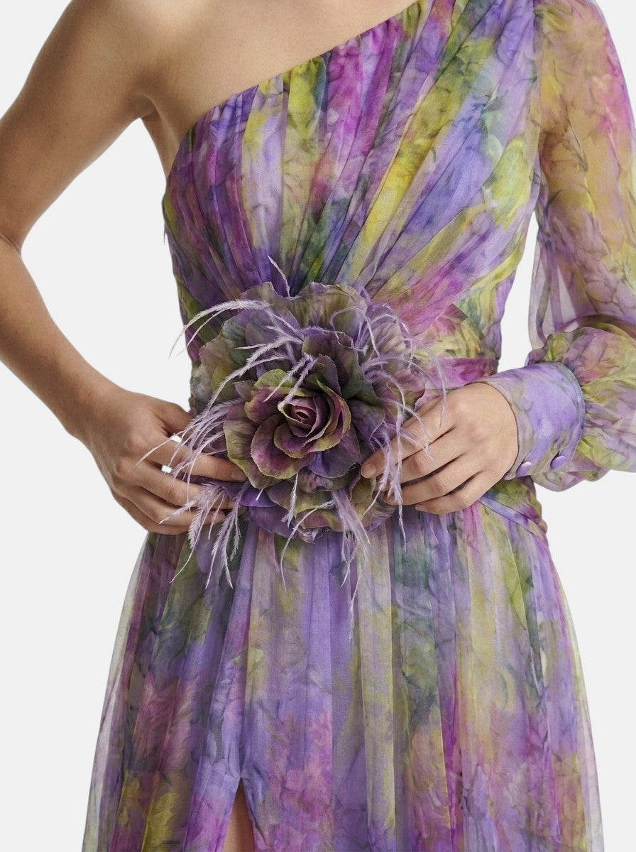 Abito avvolgente leggero da donna con spacco | Elegante abito da sera per occasioni formali