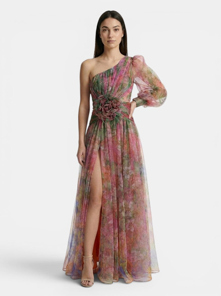Abito avvolgente leggero da donna con spacco | Elegante abito da sera per occasioni formali