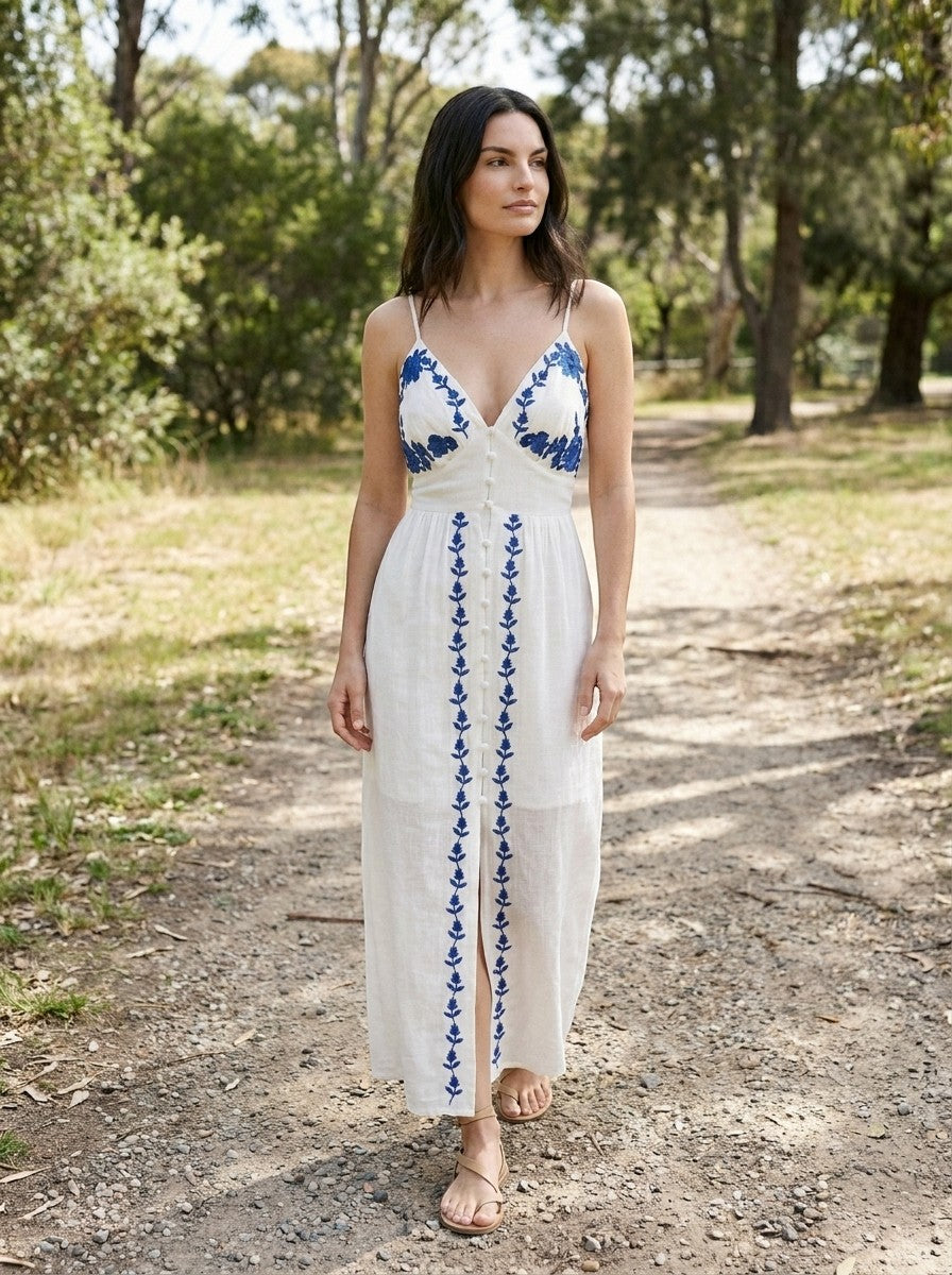Women's Lightweight White Summer Dress