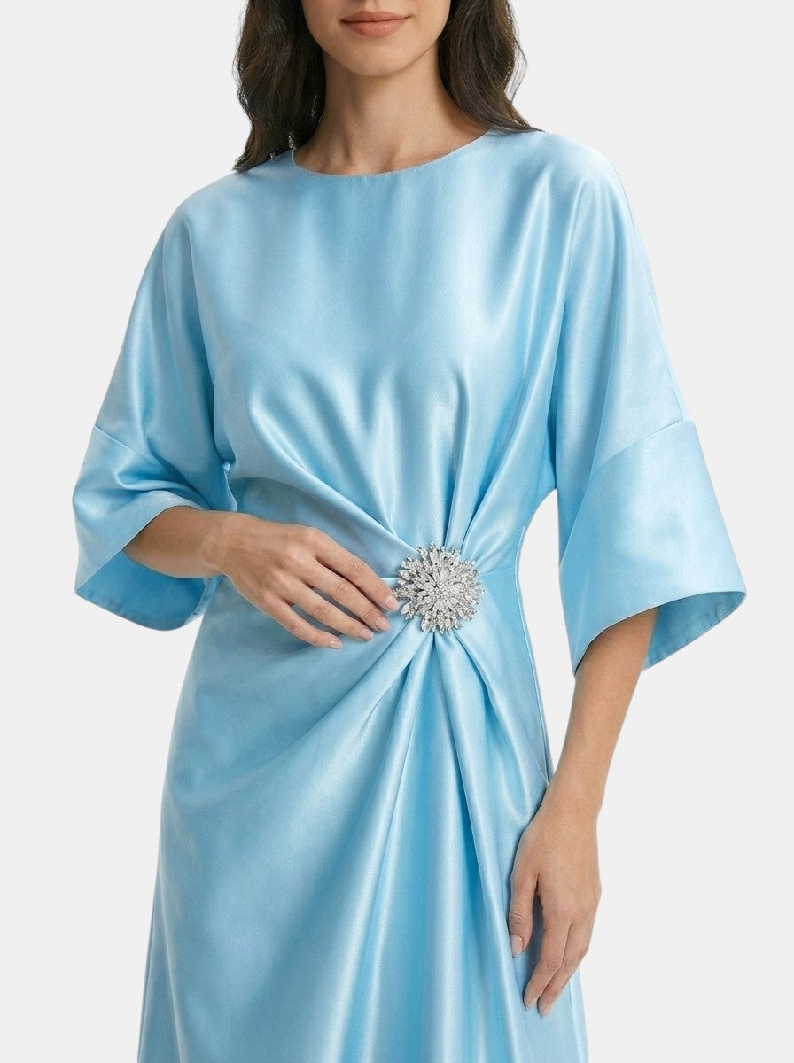 Women's Luxurious Satin Evening Gown | Elegant Long Formal Dress for Women