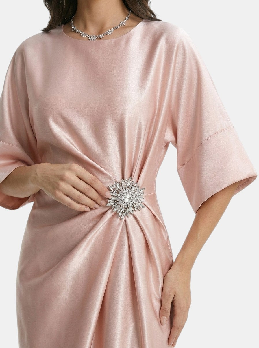 Women's Luxurious Satin Evening Gown | Elegant Long Formal Dress for Women