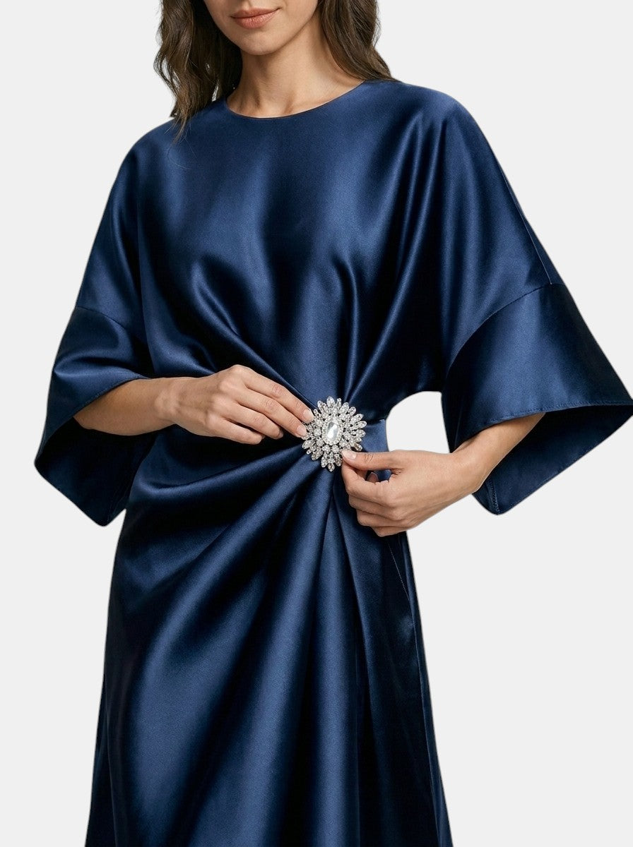 Women's Luxurious Satin Evening Gown | Elegant Long Formal Dress for Women