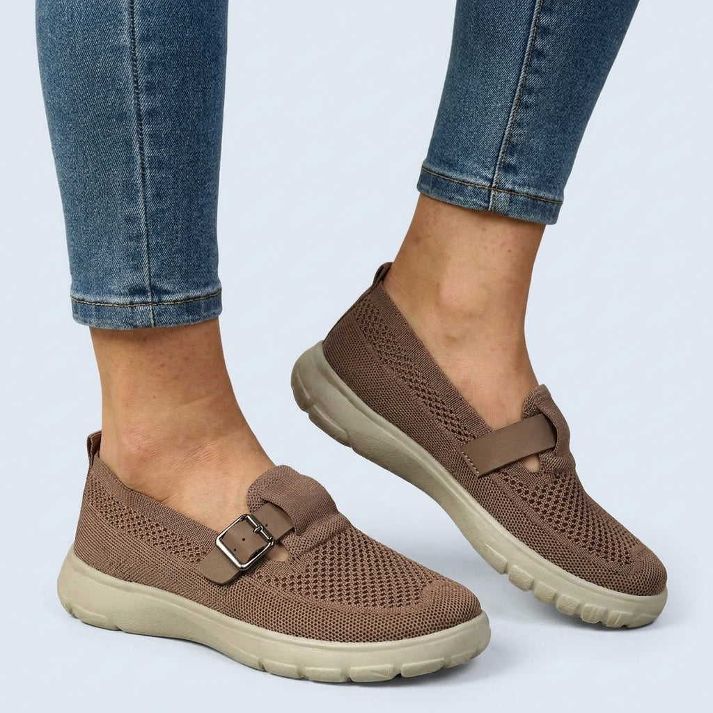 Mocasines ortopédicos de cuero para mujer | Cómodos y de soporte, sin cordones