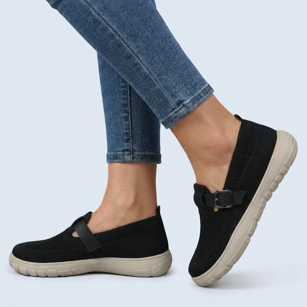 Mocasines ortopédicos de cuero para mujer | Cómodos y de soporte, sin cordones