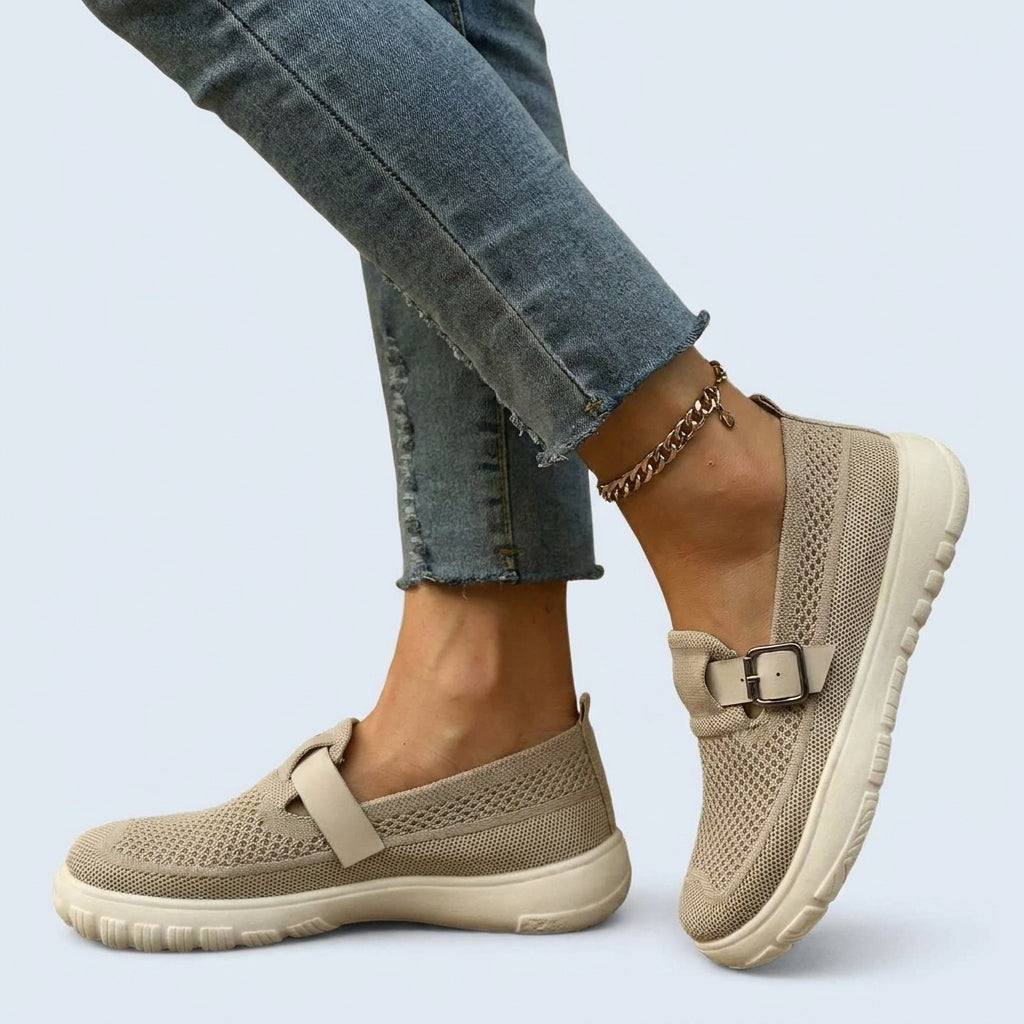Mocasines ortopédicos de cuero para mujer | Cómodos y de soporte, sin cordones