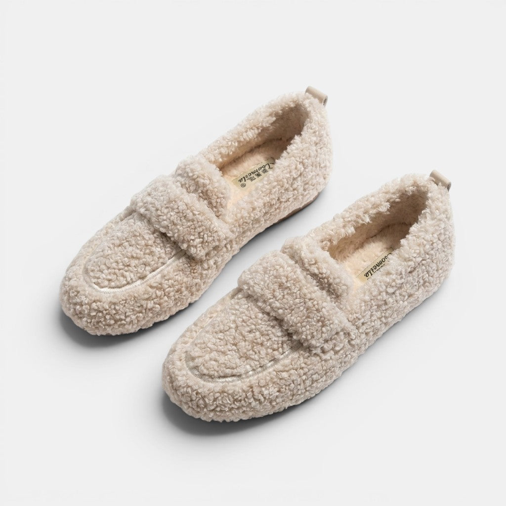 Womens Plush Fabric Moccasins | Cozy Elegant Indoor Slippers 6