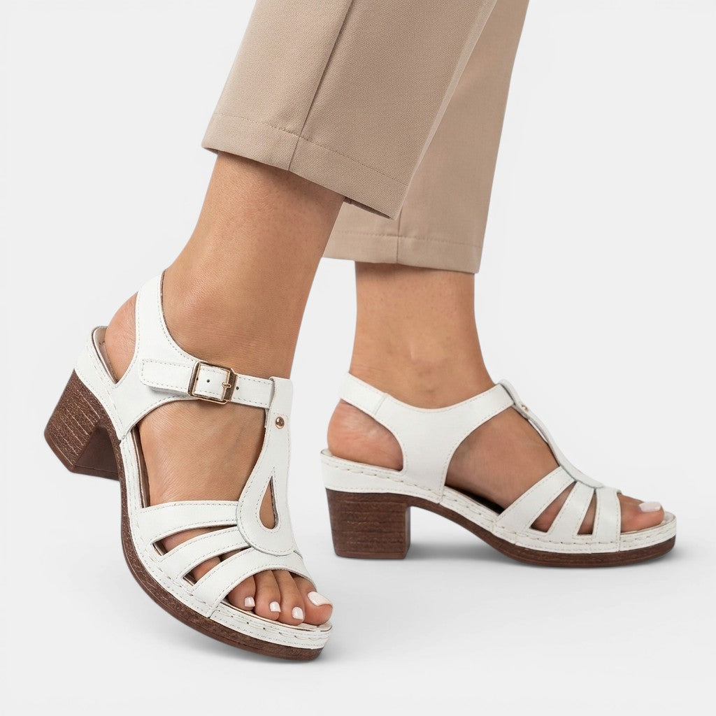 Womens Premium Minimalist Block Heel Sandals | Elegant Comfortable Summer Footwear 5