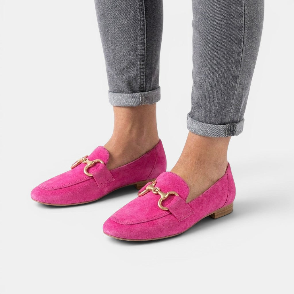 Womens Premium Suede Loafers | Elegant Slip-On Comfort Flats with Classic Horsebit Detail 2