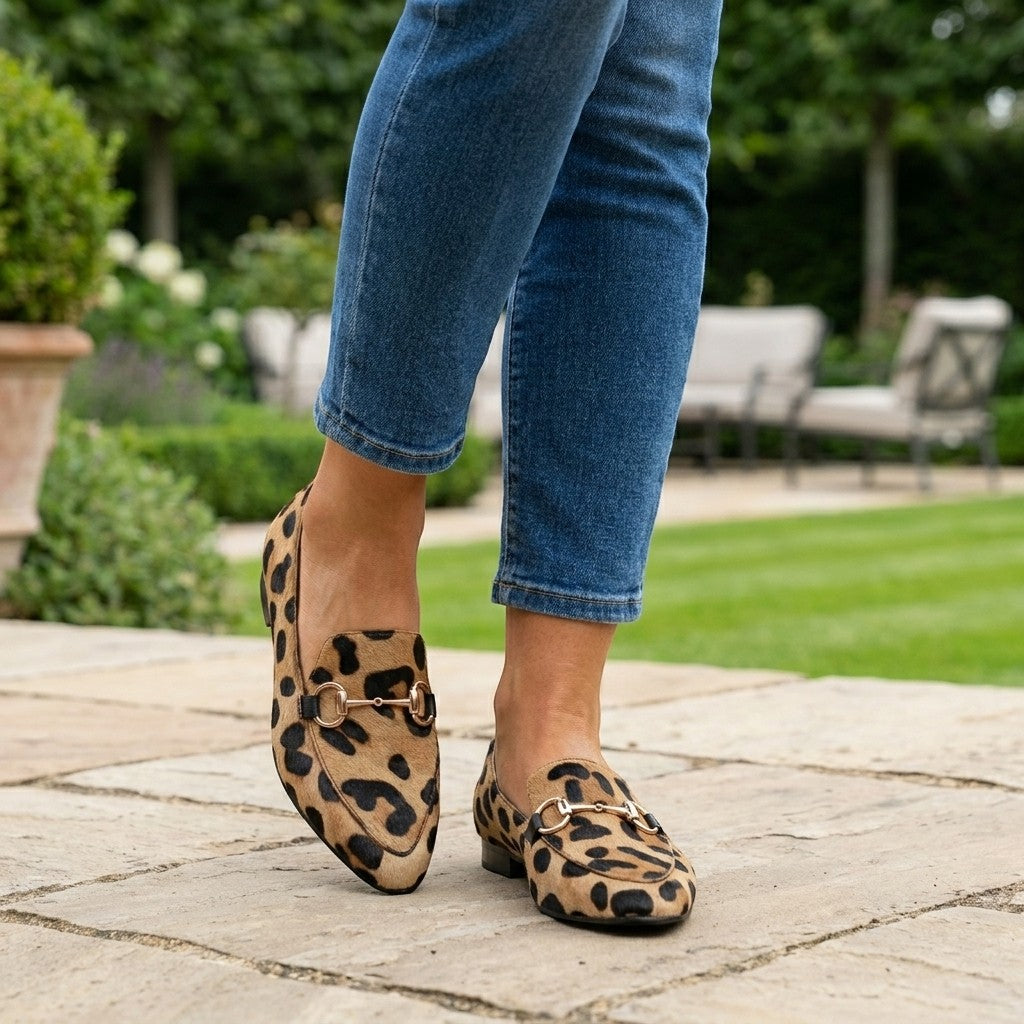 Women's Soft Animal-Texture Orthopedic Loafers | Elegant Cushioned Slip-Ons for All-Day Comfort