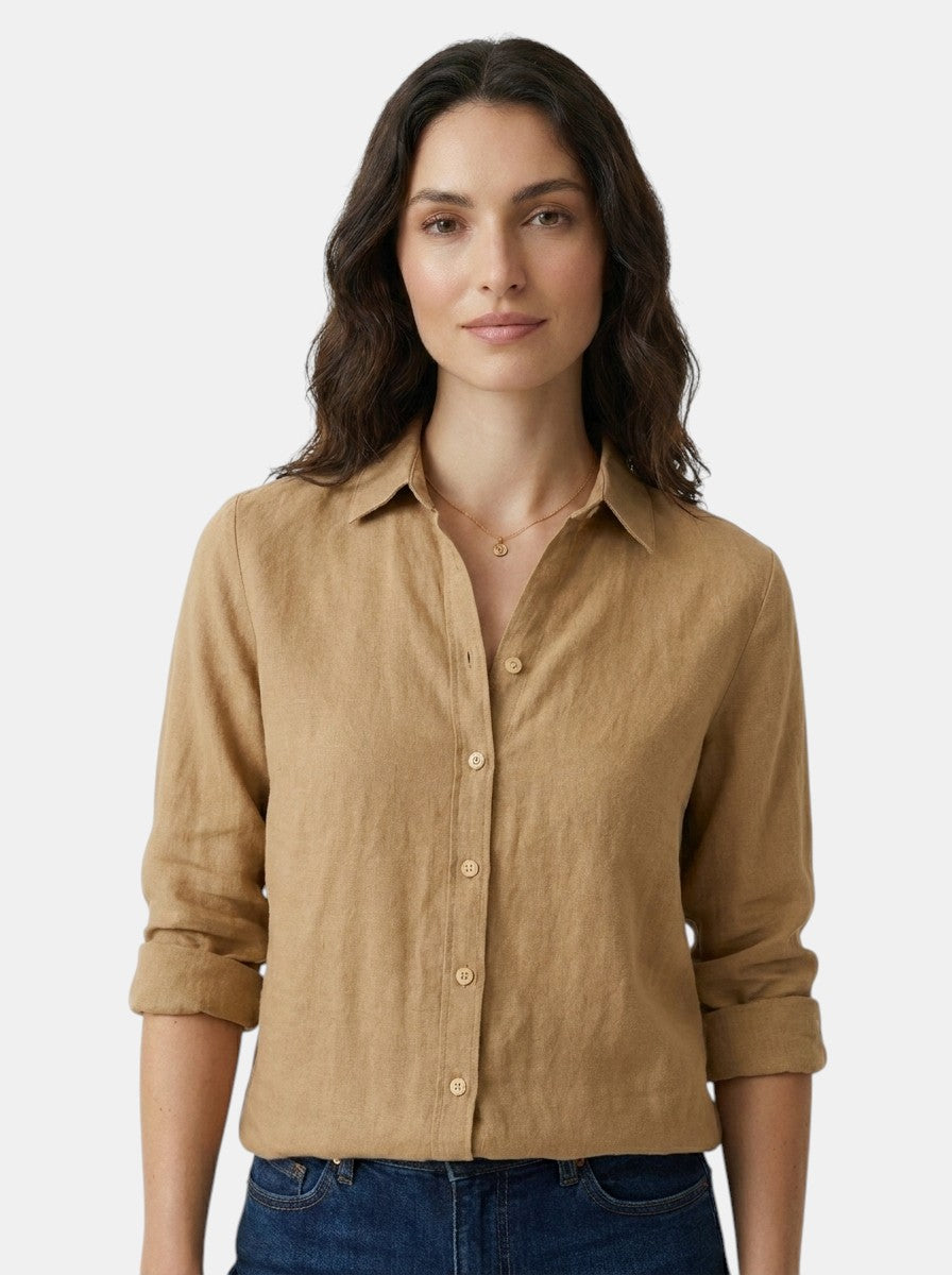 Womens Soft Drape Long Sleeve Blouse | Elegant Relaxed Fit Top for All Seasons 4