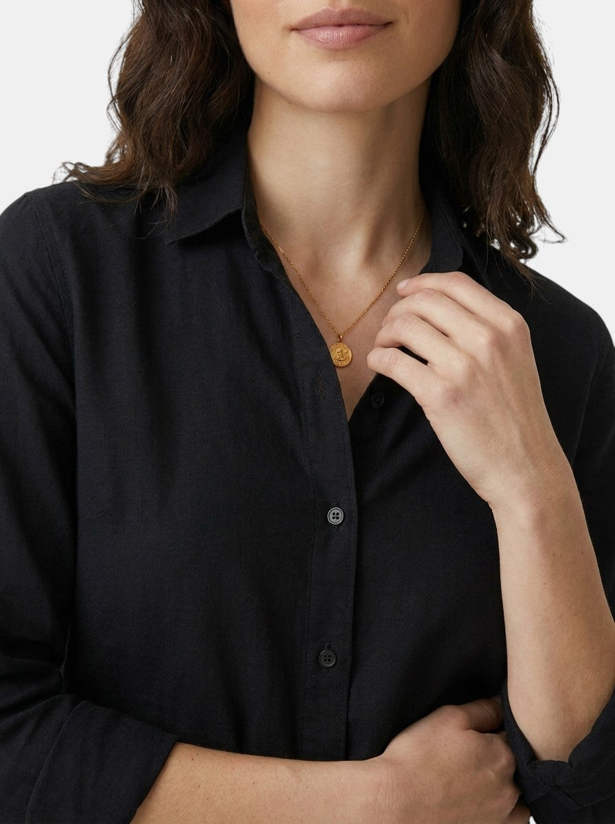 Womens Soft Drape Long Sleeve Blouse | Elegant Relaxed Fit Top for All Seasons 8