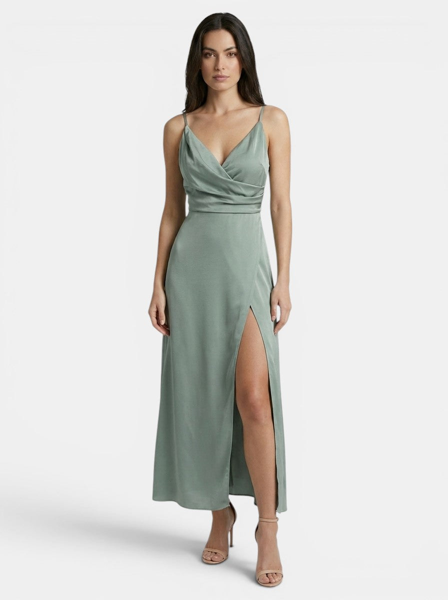 Robe de soirée en tissu doux pour femme | Robe élégante, flatteuse et chic pour mariages et événements formels