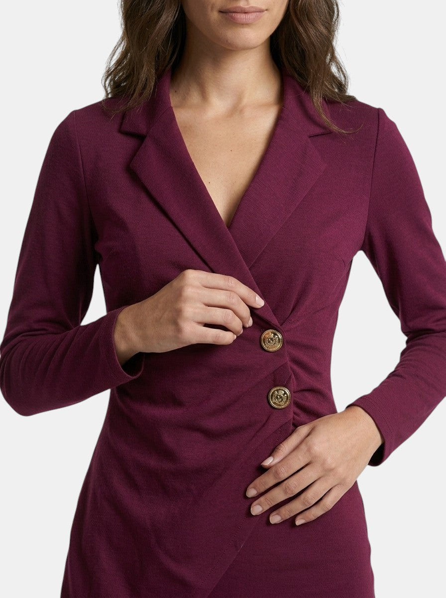 Robe midi structurée pour femme | Robe formelle élégante à manches longues pour toutes saisons