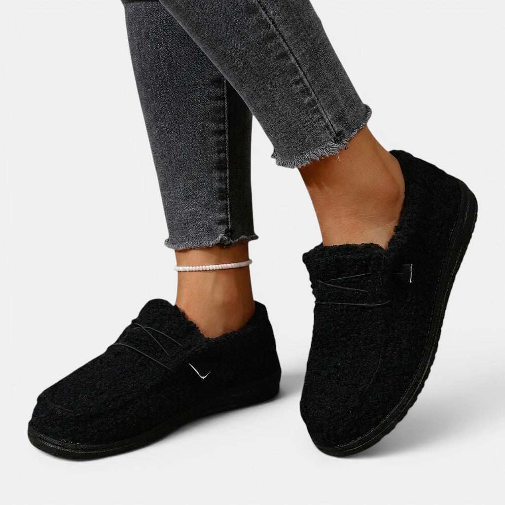 Womens Supportive Leather Loafers | Comfortable Black Slip-On Shoes 5