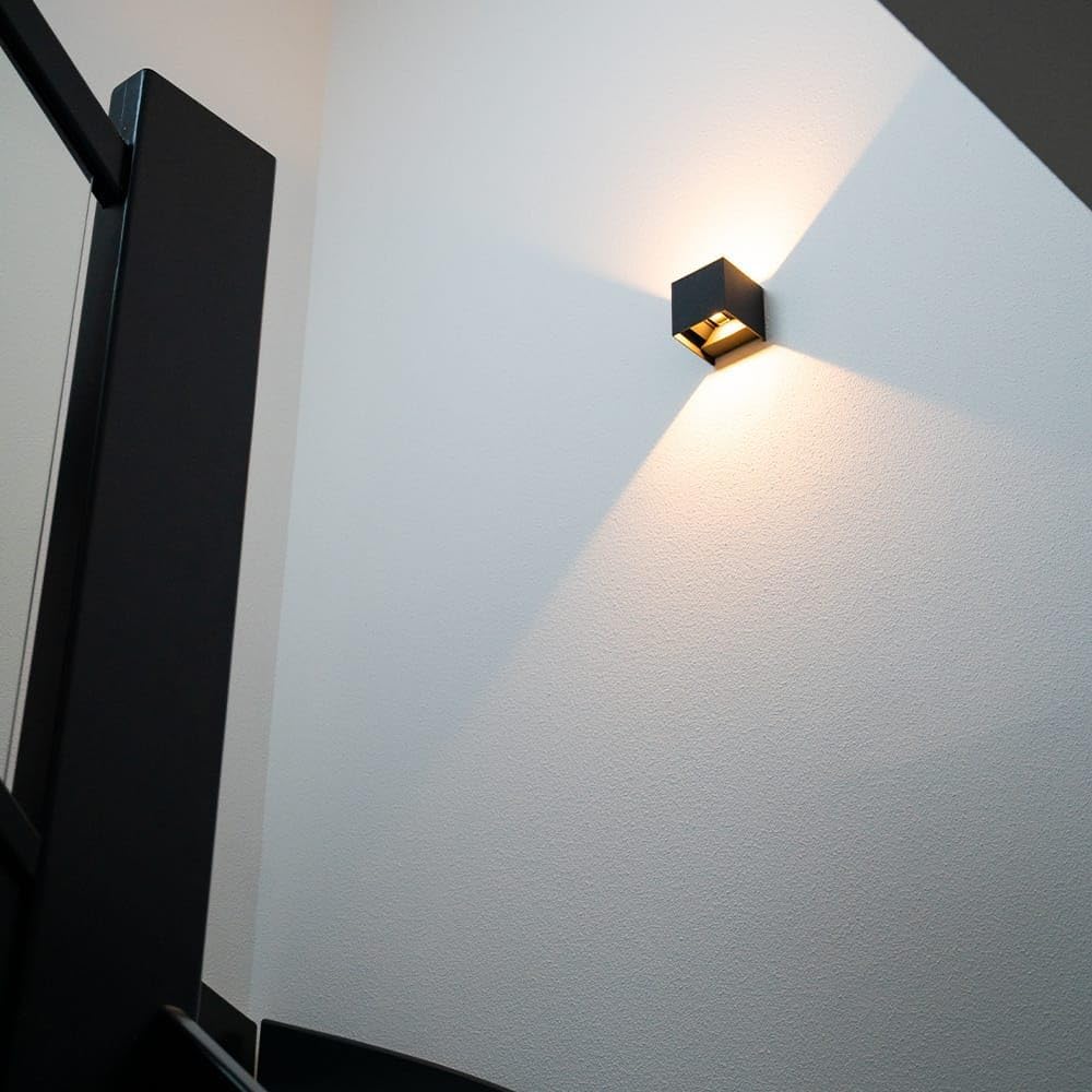 Lampe Murale Cubique Moderne avec Capteur de Mouvement Intégré