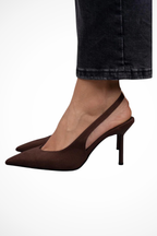 Arabella | Women Pointed Toe Suede Orthopedic Slingback Heels 1