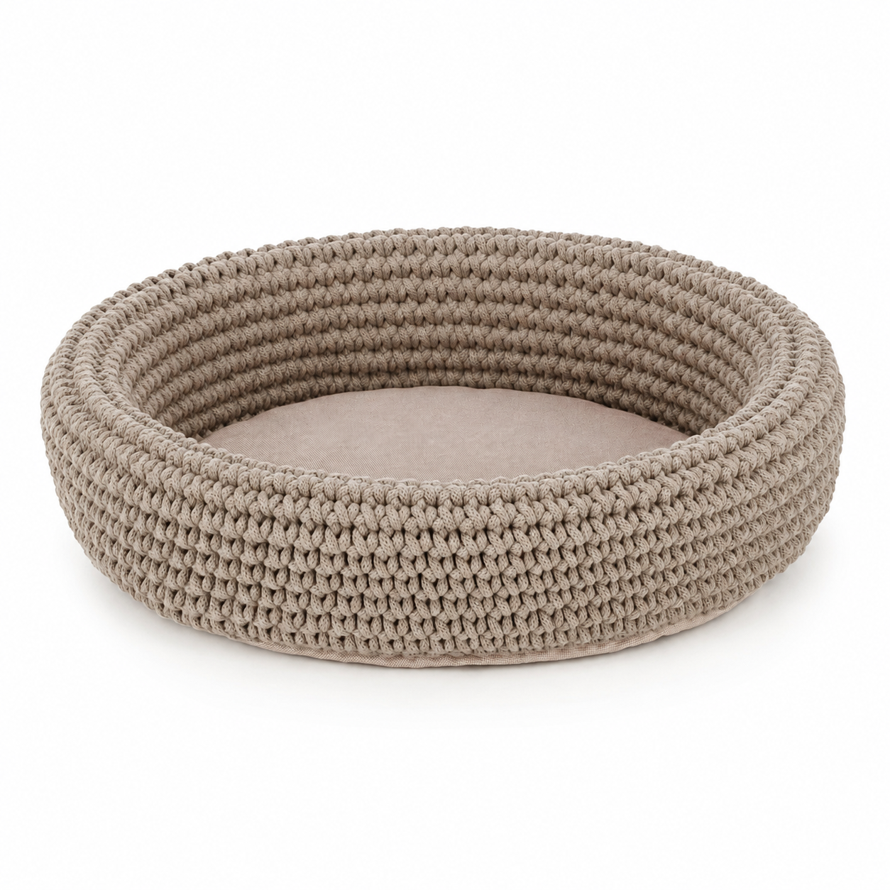 Cat Bed with Soft Cushion Base | Hand-Woven Design for Cozy Comfort 3