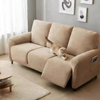 Chenille Herringbone Elastic Full-Coverage Recliner Couch Cover 1