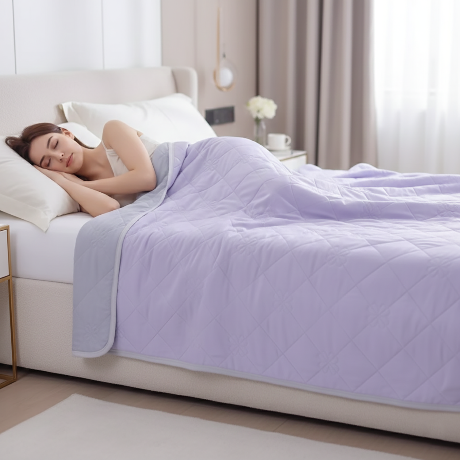 Cooling Blanket | Lightweight Double-Sided Blanket with Cooling-Touch Technology | Refreshing Comfort for Hot Sleepers 2