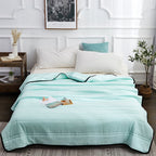 Cooling Cotton Summer Blanket | Soft Lightweight Breathable Bedding for Warm Nights 5