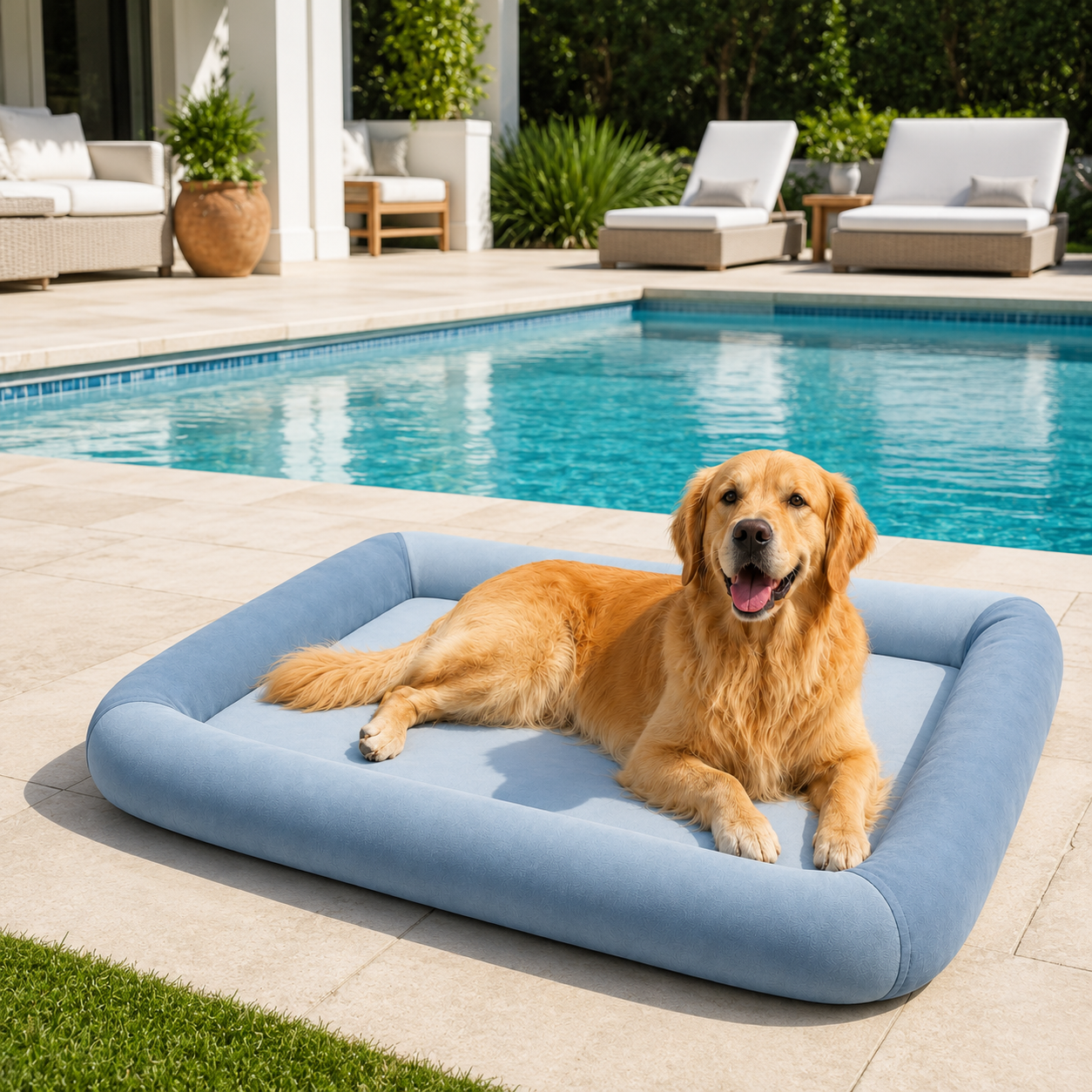 Cooling Dog Bed with Waterproof Design & Plush Texture | Ideal for Summer Comfort 0
