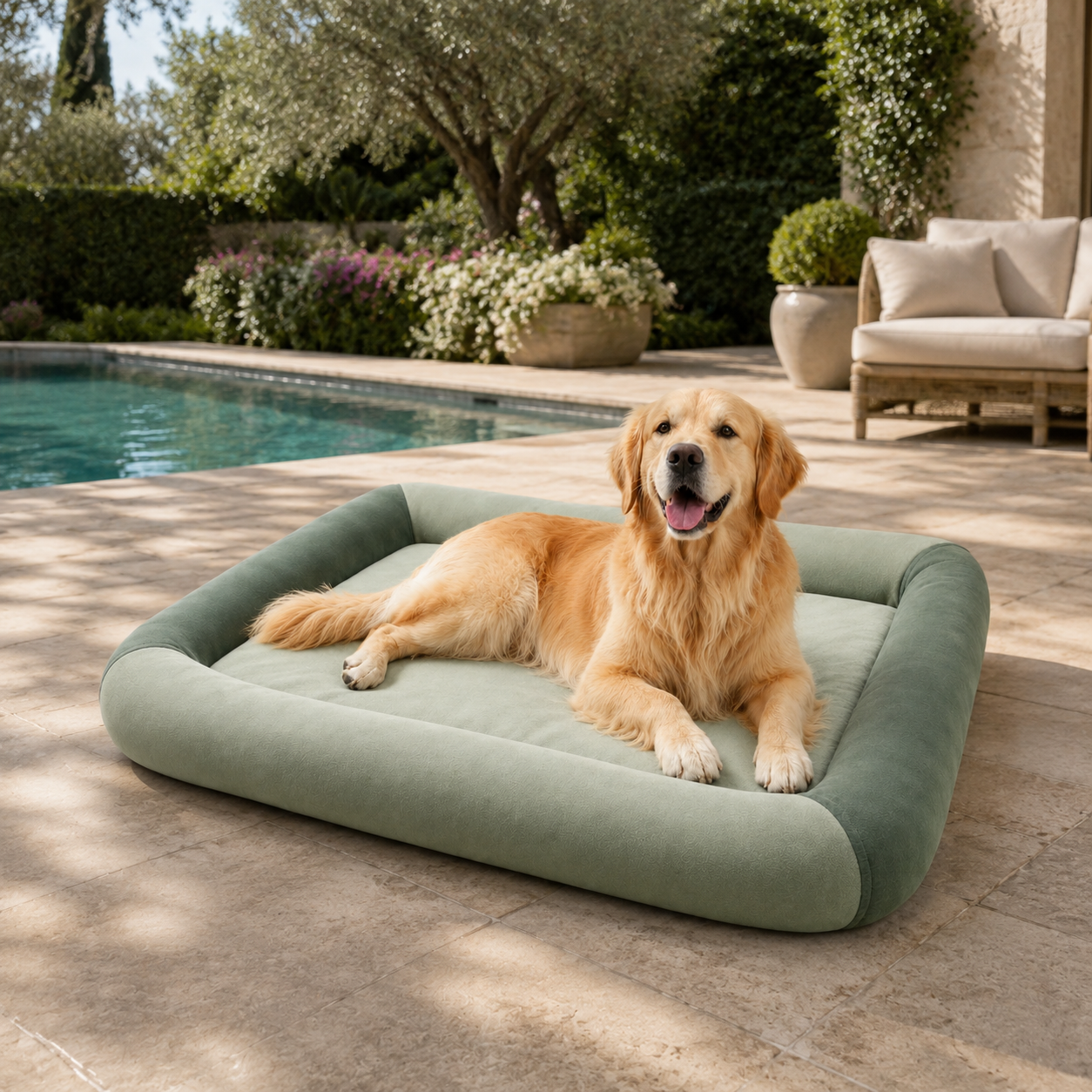 Cooling Dog Bed with Waterproof Design & Plush Texture | Ideal for Summer Comfort 1