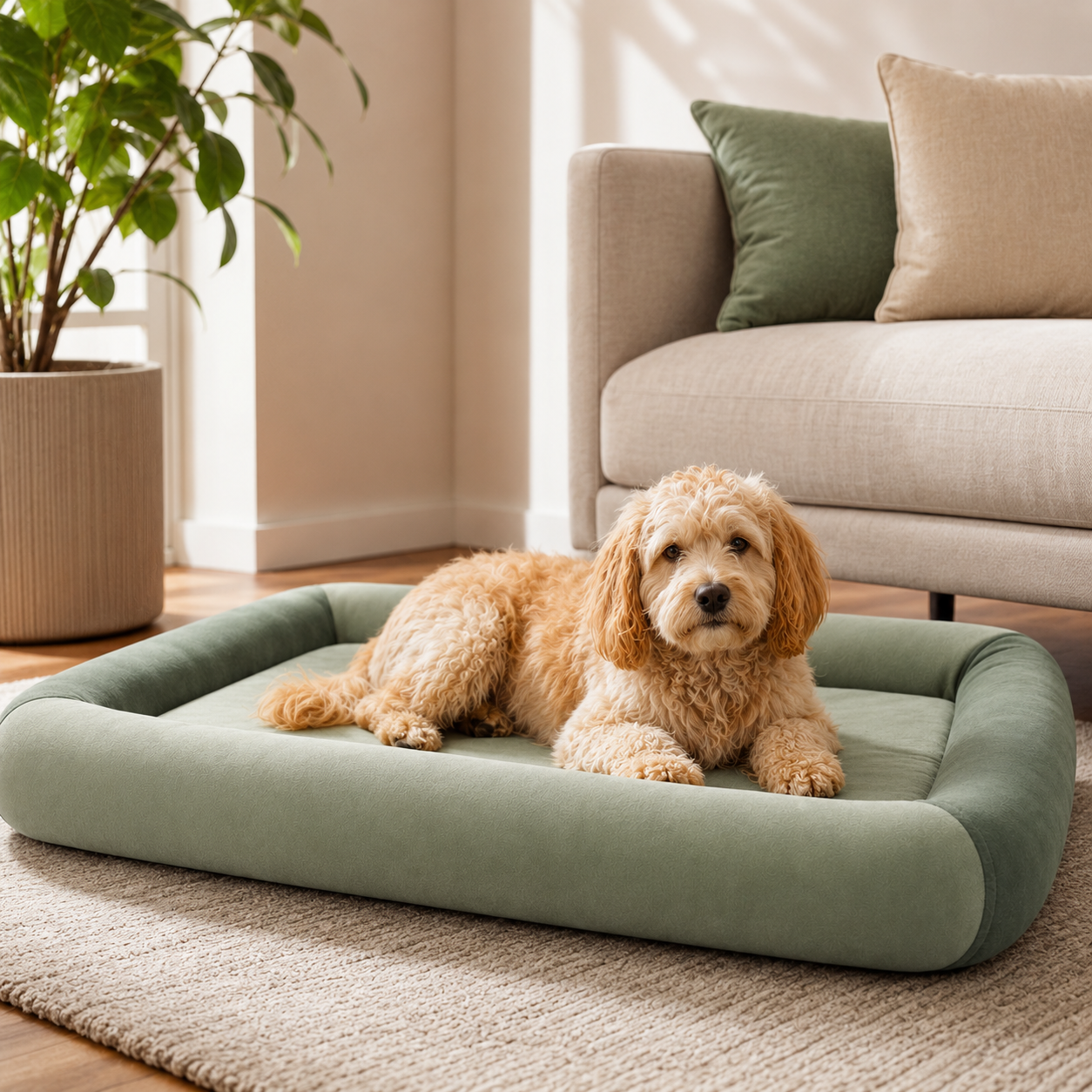 Cooling Dog Bed with Waterproof Design & Plush Texture | Ideal for Summer Comfort 5