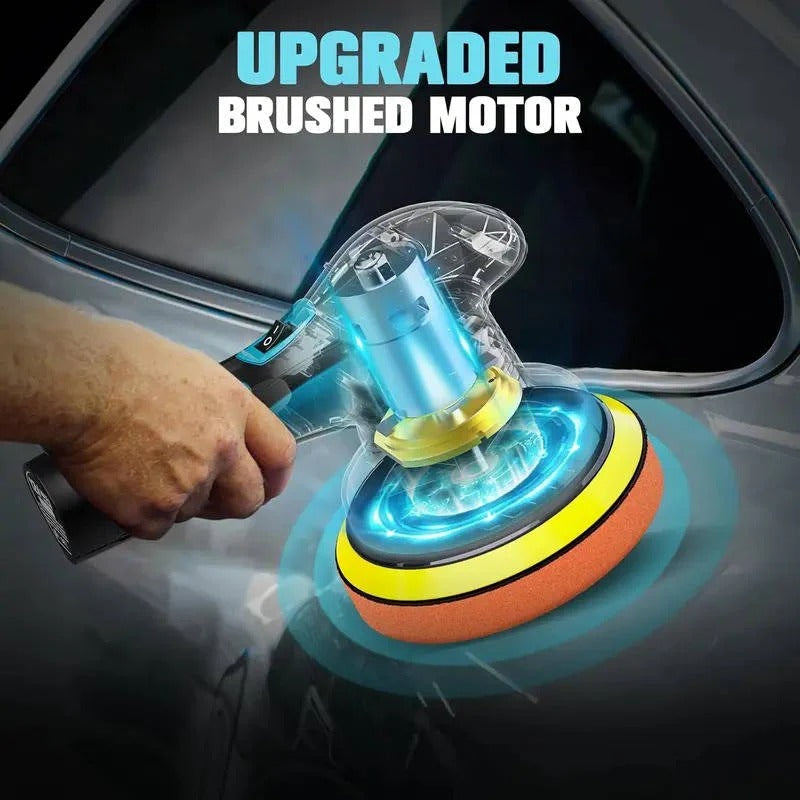 Cordless Dual Action Car Polisher with 6 Variable Speeds and 9mm Orbit, 6 Inch Pad 3