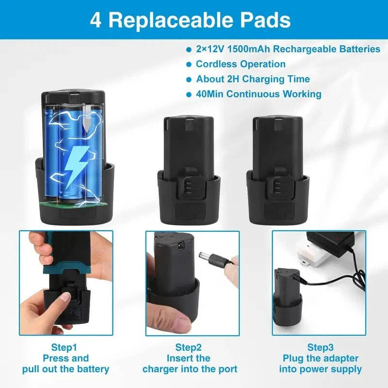 Cordless Dual Action Car Polisher with 6 Variable Speeds and 9mm Orbit, 6 Inch Pad 5