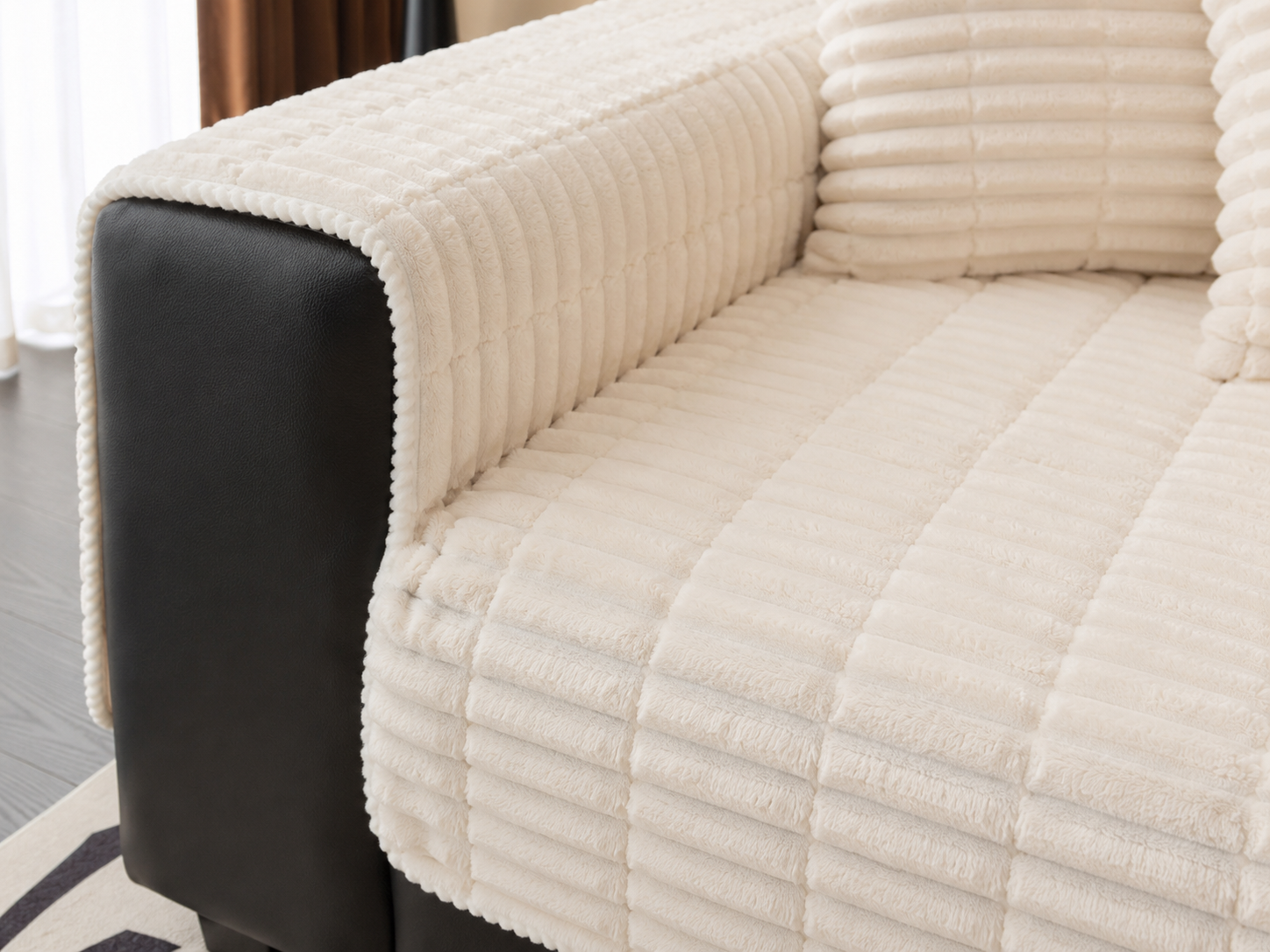 Cozy Flannel | Waterproof Sofa Cover with Non-Slip Backing | Pet-Friendly Protection for Ultimate Comfort 11