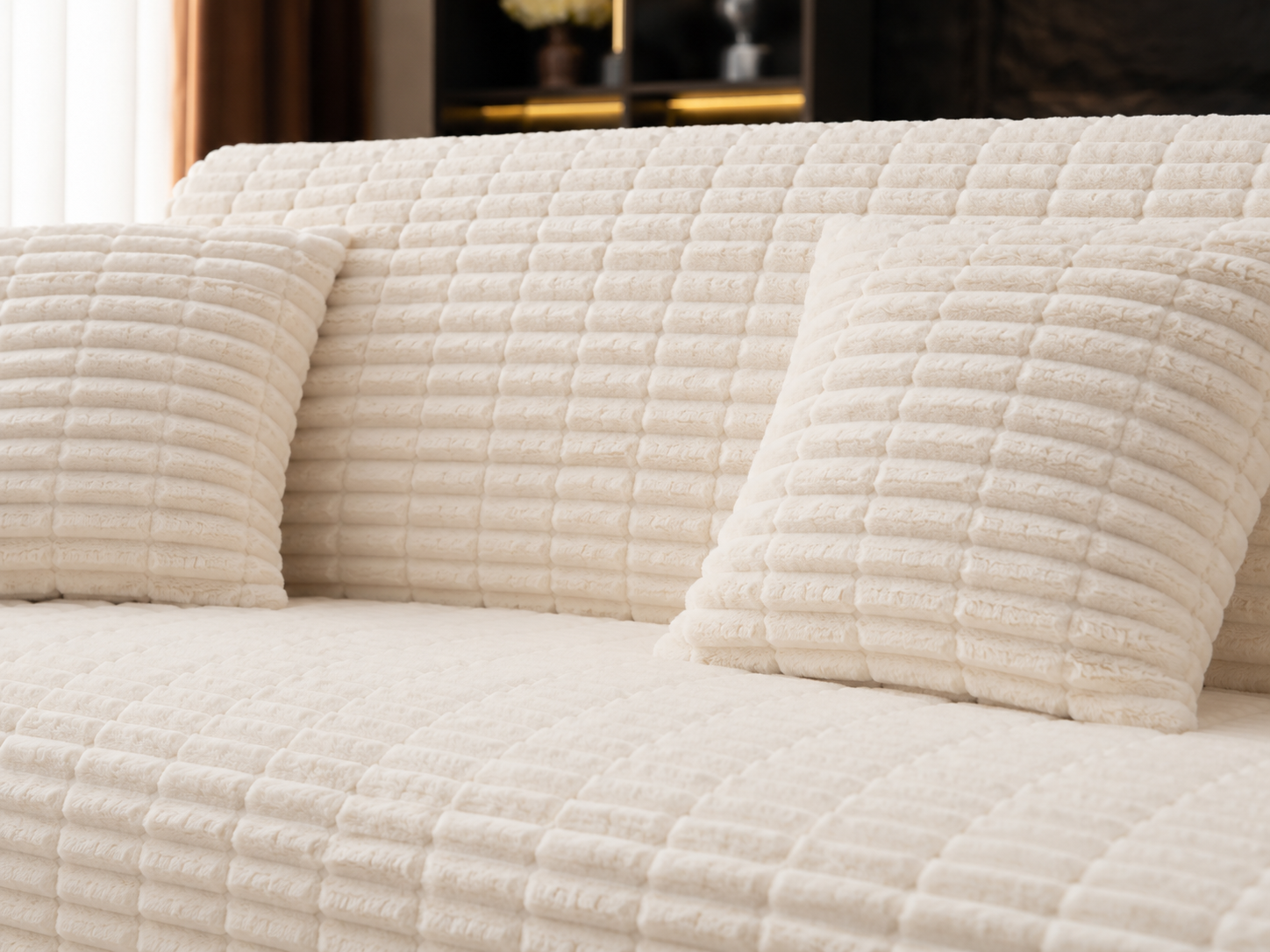Cozy Flannel | Waterproof Sofa Cover with Non-Slip Backing | Pet-Friendly Protection for Ultimate Comfort 4