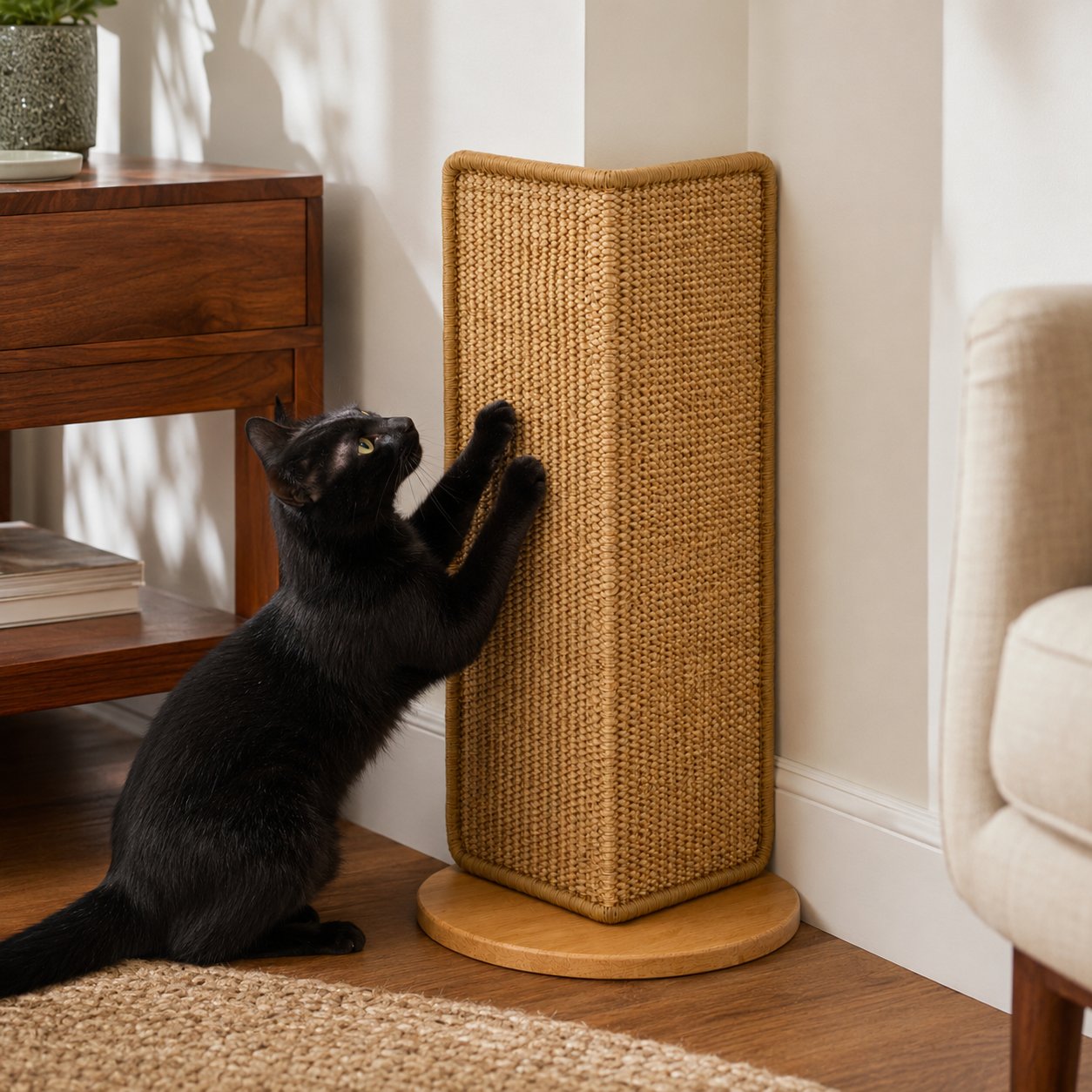 Durable Sisal Cat Scratching Board with Stable Design | Space-Saving Solution for Sofa and Wall Protection 3
