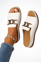 Esmé | Women Orthopedic Chain Detail Slide Sandals 0