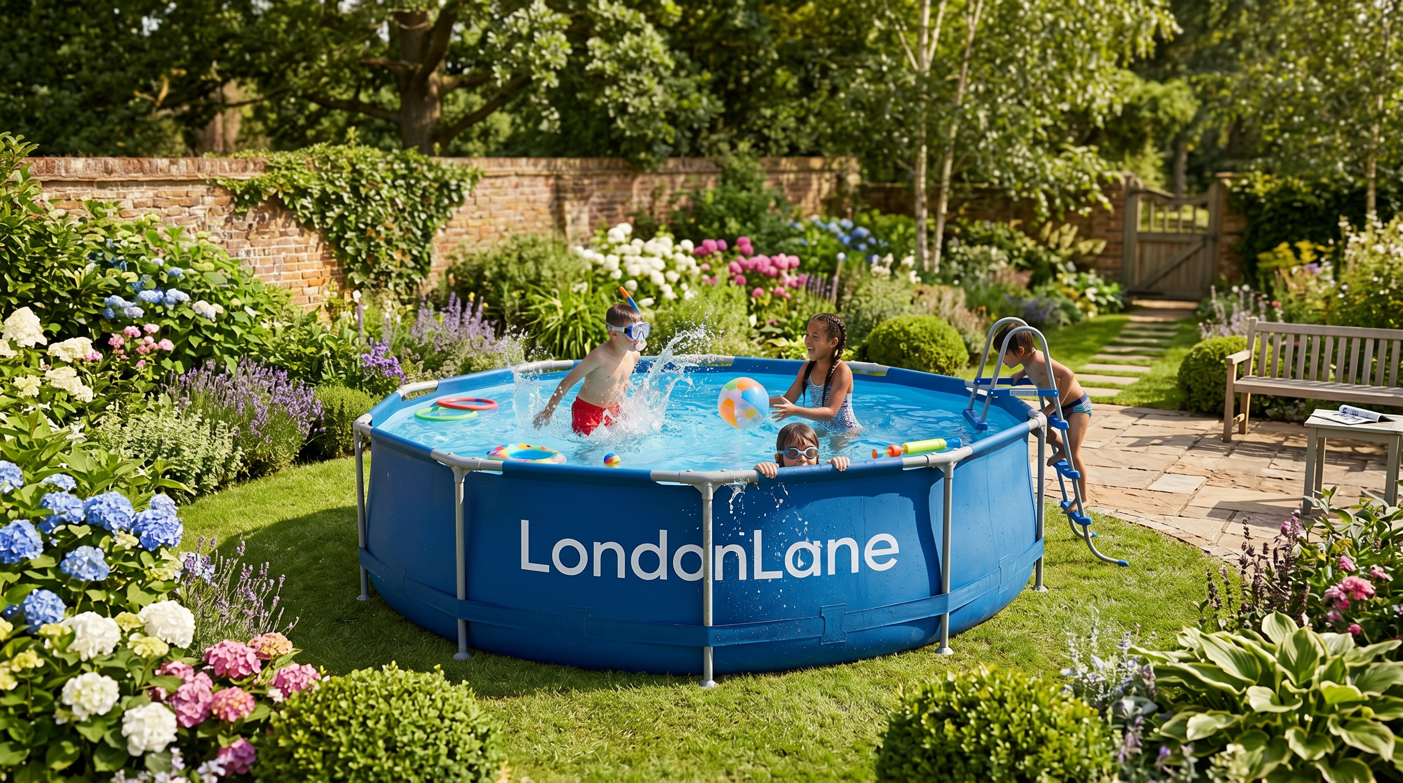 Family Above Ground Swimming Pool | Durable Steel Frame | Spacious 10ft Round Design 0