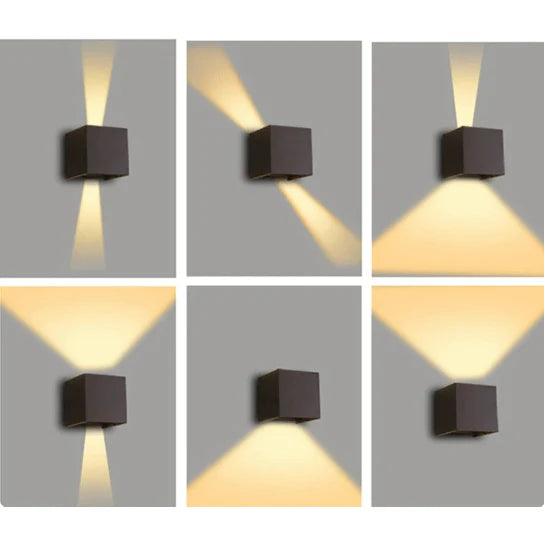 Lampe Murale Cubique Moderne avec Capteur de Mouvement Intégré